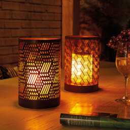 Luxform LED Solar Swindon Table Light - Size: 15 x 15 x 23cm - Brown - Wilko - thumbnail 3