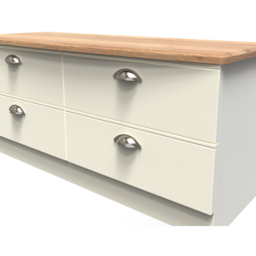 Crowndale Victoria 4 Drawer Cream Ash and Oak Bedbox - Wilko - thumbnail 7