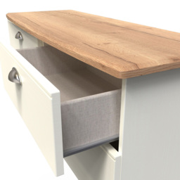 Crowndale Victoria 4 Drawer Cream Ash and Oak Bedbox - Wilko - thumbnail 6