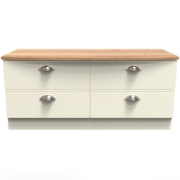 Crowndale Victoria 4 Drawer Cream Ash and Oak Bedbox - Wilko - thumbnail 3