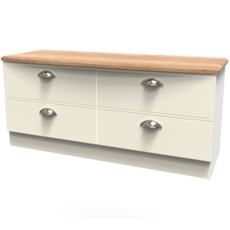 Crowndale Victoria 4 Drawer Cream Ash and Oak Bedbox - Wilko - thumbnail 5