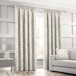 Intimates Serena Silver Tape Top Curtains 223 x 183cm - Size: W 223 x D 183cm - Cream - Wilko