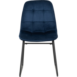 Seconique Quebec Medium Oak Effect 4 Seater Lukas Dining Set Sapphire Blue - Brown - Wilko - thumbnail 4