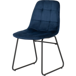 Seconique Quebec Medium Oak Effect 4 Seater Lukas Dining Set Sapphire Blue - Brown - Wilko - thumbnail 6
