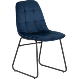 Seconique Quebec Medium Oak Effect 4 Seater Lukas Dining Set Sapphire Blue - Brown - Wilko - thumbnail 5