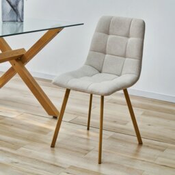 Hudson Pair of chairs - Size: Set of 2 - Beige - Wilko - thumbnail 1