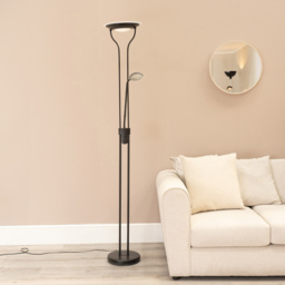 ValueLights Beata 2 Way Matte Black Dimmable LED Floor Lamp - Wilko - thumbnail 7