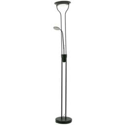 ValueLights Beata 2 Way Matte Black Dimmable LED Floor Lamp - Wilko - thumbnail 1