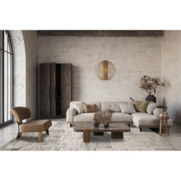 Mayfair Living Room Area Rug Metallic Sheen Contemporary Modern Matrix Design - Stone 120cm x 170cm - Size: 170 x 120 x 0.7cm - Desire Rugs - Wilko - thumbnail 6
