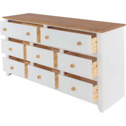 Capri 8 Drawer White Wide Chest of Drawers - Wilko - thumbnail 5