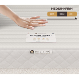 DS Living Aurora Serenity Small Double 1000 Pocket Sprung Mattress with Comfort Layers - White - Wilko - thumbnail 6