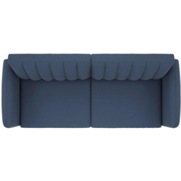 Novogratz Brittany 3 Seater Navy Blue Linen Sofa Bed with Wooden Legs - Wilko - thumbnail 5