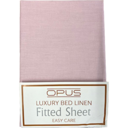 Opus King Size Pink Polycotton Fitted Bed Sheet - Wilko - thumbnail 4