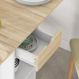 HOMCOM 4 Seater Oak Drop Leaf Foldable Dining Table - Yellow - Wilko - thumbnail 5