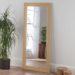 Yearn Bevelled Oak Effect Framed Full Length Mirror 169 x 78cm - Brown - Wilko - thumbnail 3