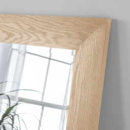 Yearn Bevelled Oak Effect Framed Full Length Mirror 169 x 78cm - Brown - Wilko - thumbnail 4