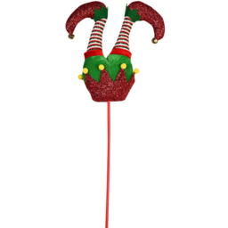 The Seasonal Gift Co. Santa and Friends Christmas Tree Elf Legs 10cm - Size: 70 x 27 x 9cm - Red - Wilko