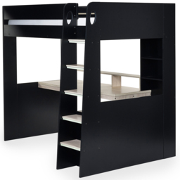 Julian Bowen Blaze Black and Pale Wood Gaming Bunk Bed with Storage - Size: Single - Wilko - thumbnail 5