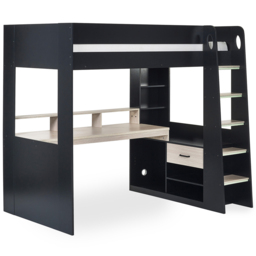 Julian Bowen Blaze Black and Pale Wood Gaming Bunk Bed with Storage - Size: Single - Wilko - thumbnail 3