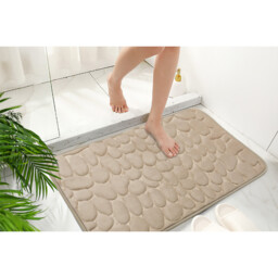 Pebble Bath Mat - Natural - Wilko - thumbnail 3