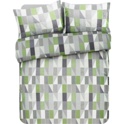 Velosso Jazz King Size Sage Duvet Set - Green - Wilko - thumbnail 4