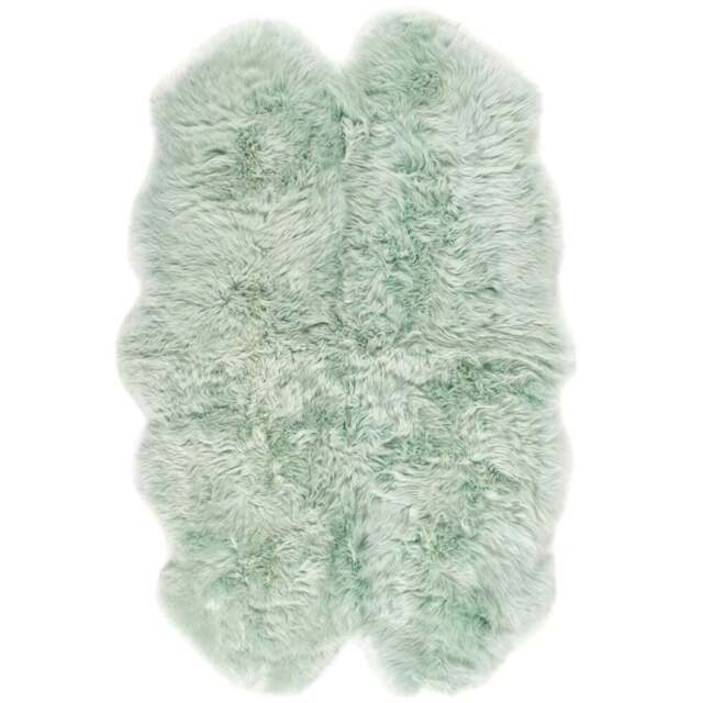 Origins Genuine Sheepskin Mint Quad New Zealand Wool Rug 160 x 105cm - Size: 105 x 160cm - Green - Origins Rugs - Wilko - image 1