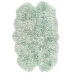 Origins Genuine Sheepskin Mint Quad New Zealand Wool Rug 160 x 105cm - Size: 105  x 160cm - Green - Origins Rugs - Wilko - thumbnail 1