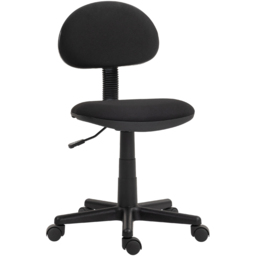 Portland Black Armless Office Chair with Adjustable Height - Size: 85 x 51 x 43cm - Wilko - thumbnail 3