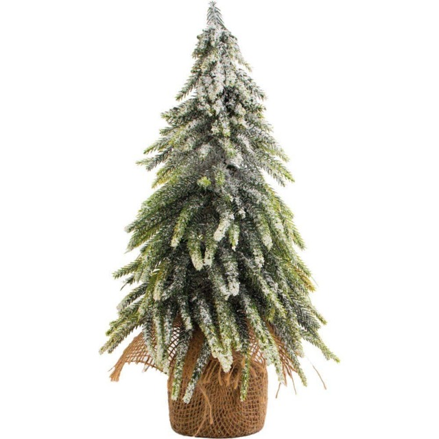 St Helens 35cm Green Snow Topped Mini Christmas Tree - Size: 19 x 19 x 35cm - Multi - Wilko - image 1