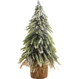 St Helens 35cm Green Snow Topped Mini Christmas Tree - Size: 19 x 19 x 35cm - Multi - Wilko - thumbnail 1