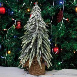 St Helens 35cm Green Snow Topped Mini Christmas Tree - Size: 19 x 19 x 35cm - Multi - Wilko - thumbnail 4