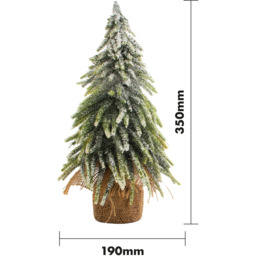 St Helens 35cm Green Snow Topped Mini Christmas Tree - Size: 19 x 19 x 35cm - Multi - Wilko - thumbnail 6