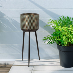 Single Metal Indoor Planter on Legs 55cm in Assorted styles - Wilko - thumbnail 3