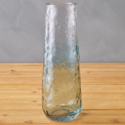 Premier Housewares Blue Brock Glass Vase Large - Size: 10.5 x 10.5 x 30.5cm - Wilko - thumbnail 3