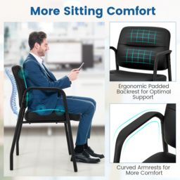 Costway Set of 2 Black Office Chair - Wilko - thumbnail 7