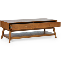 Julian Bowen Lowry 2 Drawer Cherry Ash Coffee Table - Grey - Wilko - thumbnail 6