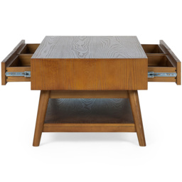 Julian Bowen Lowry 2 Drawer Cherry Ash Coffee Table - Grey - Wilko - thumbnail 7