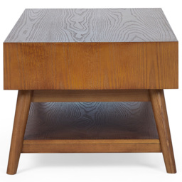 Julian Bowen Lowry 2 Drawer Cherry Ash Coffee Table - Grey - Wilko - thumbnail 5