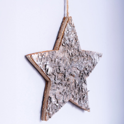 Shatchi Birch Bark Star Shaped Ornament - Silver - Wilko - thumbnail 4