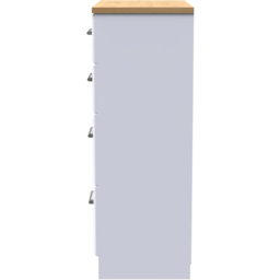Crowndale Kent 4 Drawer White Ash and Modern Oak Deep Chest of Drawers Ready Assembled - White Ash & Modern Oak - Wilko - thumbnail 4