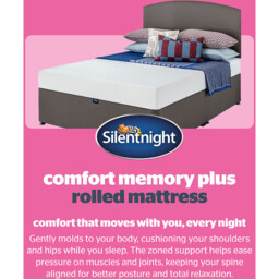 Silentnight Comfort Memory Plus Mattress Double - Wilko - thumbnail 4
