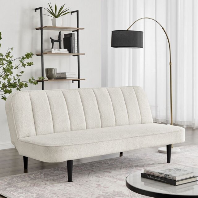 Sutton Sofa Bed White - Size: 3 Seater - Wilko - image 1