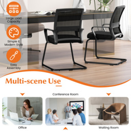 Costway Black Conference Office Chair - Size: 57 x 51 x 27cm - Wilko - thumbnail 6