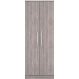 Crowndale Worcester 2 Door Grey Oak Tall Wardrobe Ready Assembled - Wilko - thumbnail 3