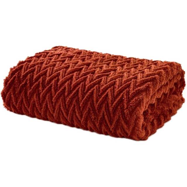 Deyongs Tadcaster Paprika Throw 140 x 180cm - Red - Wilko - image 1