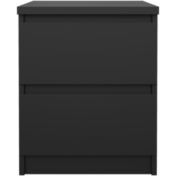 Florence Naia 2 Drawer Matt Black Bedside Table - Furniture To Go - Wilko - thumbnail 4