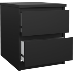Florence Naia 2 Drawer Matt Black Bedside Table - Furniture To Go - Wilko - thumbnail 5