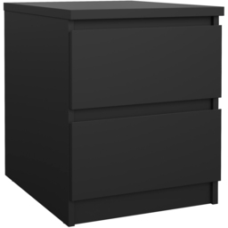 Florence Naia 2 Drawer Matt Black Bedside Table - Furniture To Go - Wilko - thumbnail 3