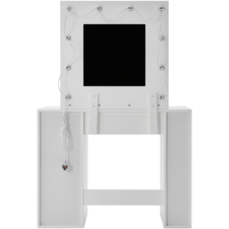 H&O Direct 6 Drawer Hollywood LED Mirror Dressing Table - Size: 147 x 100 x 40cm - White - Wilko - thumbnail 4