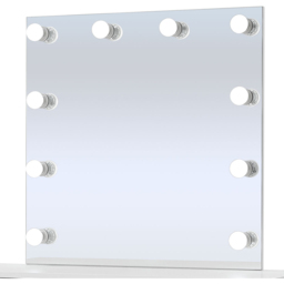 H&O Direct 6 Drawer Hollywood LED Mirror Dressing Table - Size: 147 x 100 x 40cm - White - Wilko - thumbnail 6